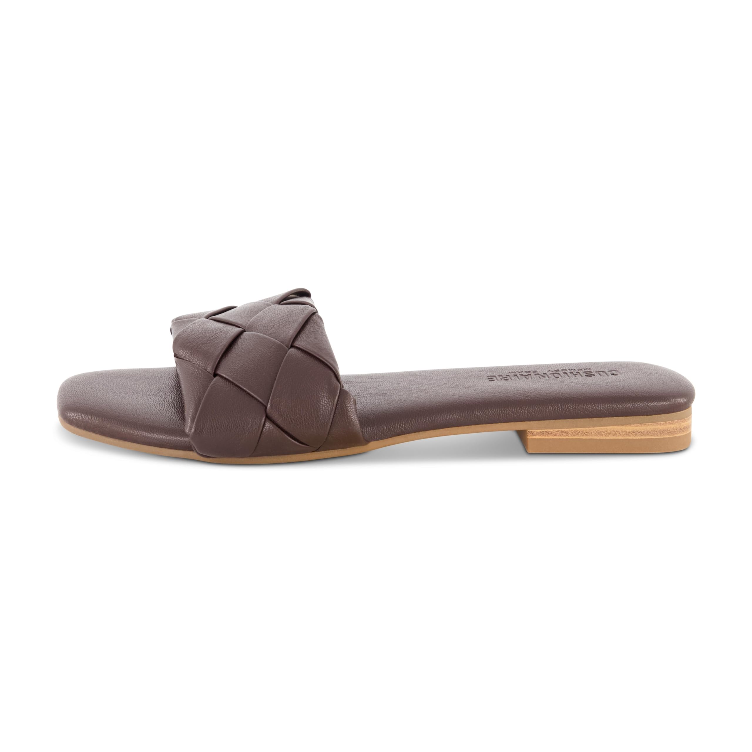 CUSHIONAIRE Women's Franca woven slide sandal +Memory Foam, Wide Widths Available