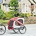 GOWE Aosom 2-in-1 Pet Bike Trailer for Small Dogs, Road-Visibility Bicycle Stroller, Weather-Strong Bike Wagon Trailer Sidecar Attachment, Red
