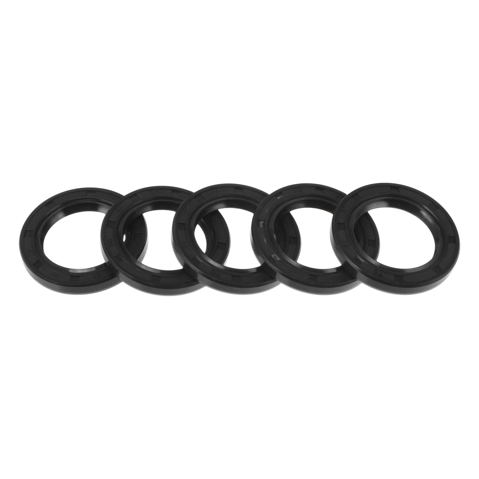 A ABSOPRO Oil Seal TC Seal Ring Rotary Shaft Seal 25x37x5mm High Pressure Nitrile Rubber Black 5 Pcs