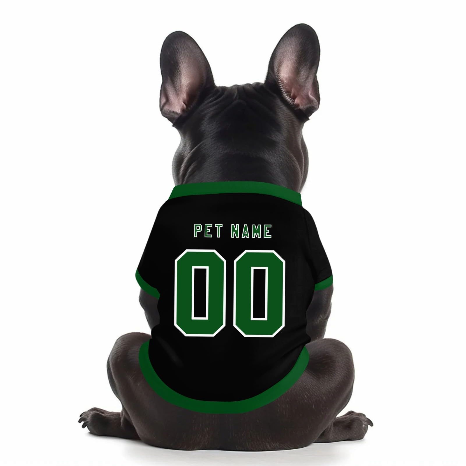 Customized Dog T-Shirt Personalised Dog Clothes with Name Number Logo Custom Football Pet Jersey Sports Fan Shirt for Small Medium Large Dogs Cats