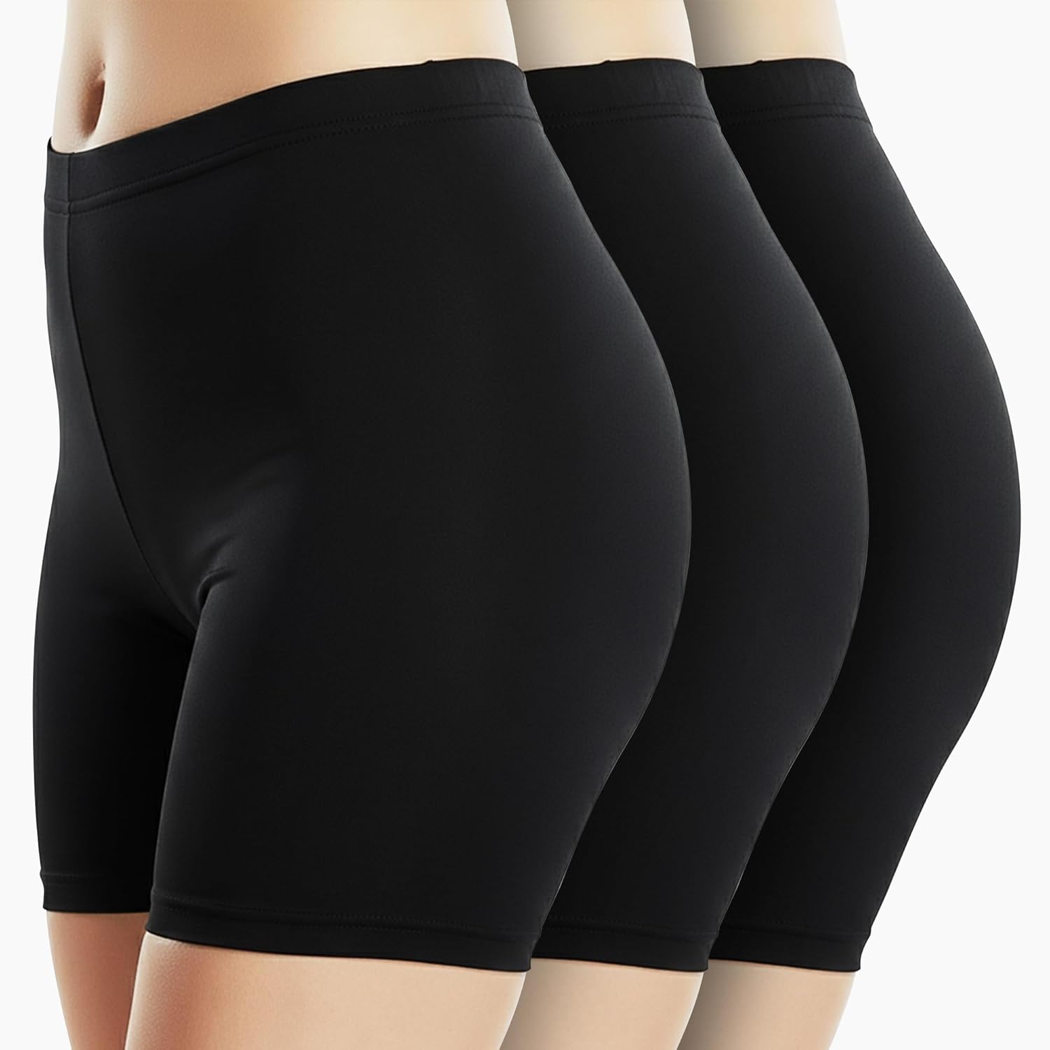 Emprella 3 Pack Slip Shorts for Women Under Dress Cotton Womens Biker Bike Short Pack Anti Chafing