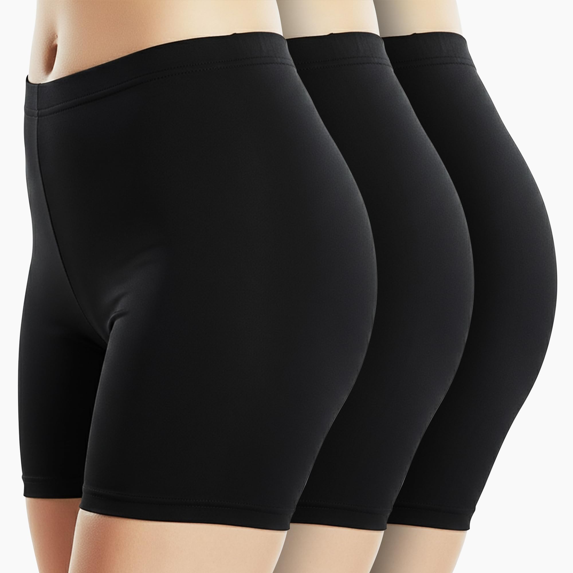 3 Pack Slip Shorts for Women Under Dress Cotton Womens Biker Bike Short Pack Anti Chafing