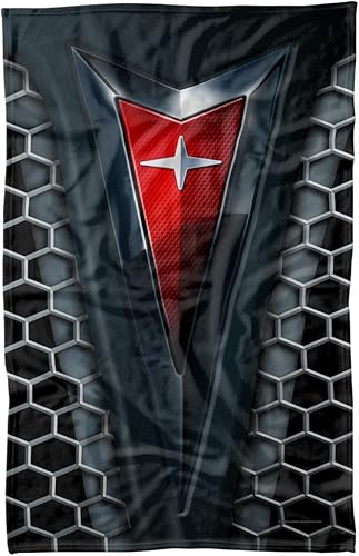 LOGOVISION Pontiac - Manta de forro polar con emblema rojo de 36 x 58 pulgadas