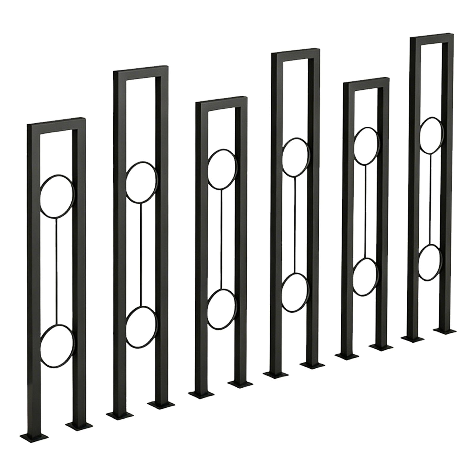 Marxan One Color Handrail For 1 Step - Matte Black Stair Banister Rail Wrought Iron Support Railings With Installation Kit, Hand Rails For Villa Loft Corridor Porch(90Cm/35In)