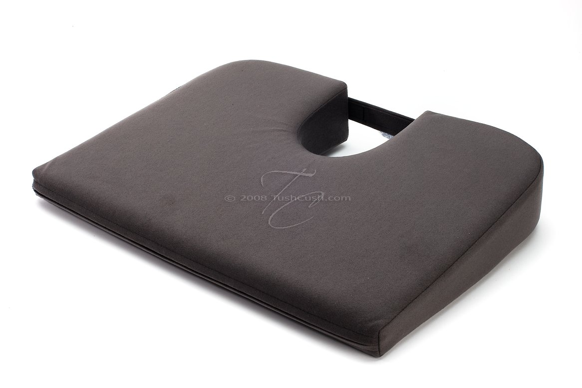 Extra Firm Tush Cush Car Computer Airplane Travel Seat Cushion Charcoal