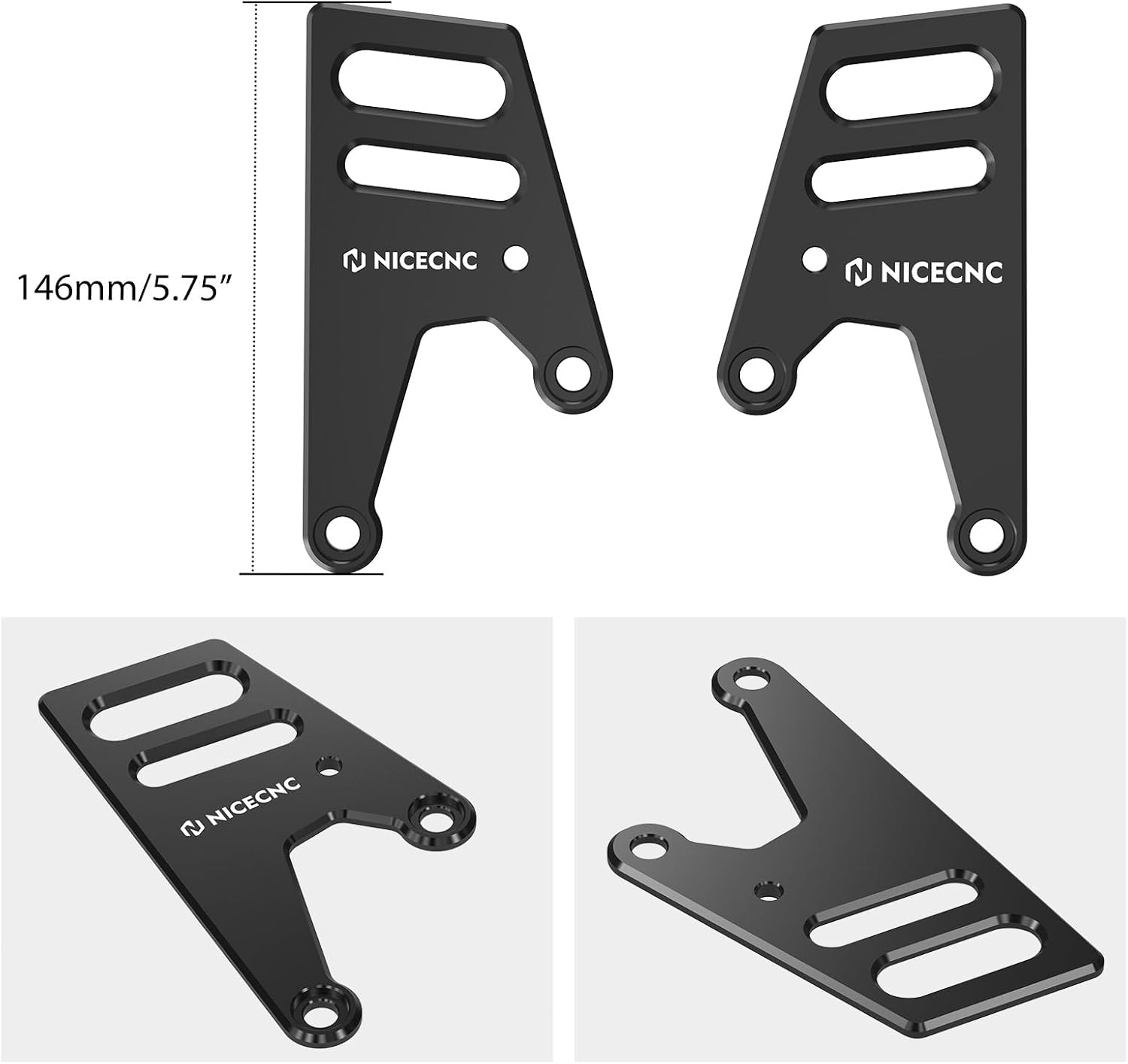 NICECNC Passenger Foot Guard Footrest Guards Heel Guards Cover Compatible with 690 Enduro/Enduro R 2008-2023, Compatible with Husqvarna 701 Enduro/Supermoto 2016-2023, Black, See Fitment