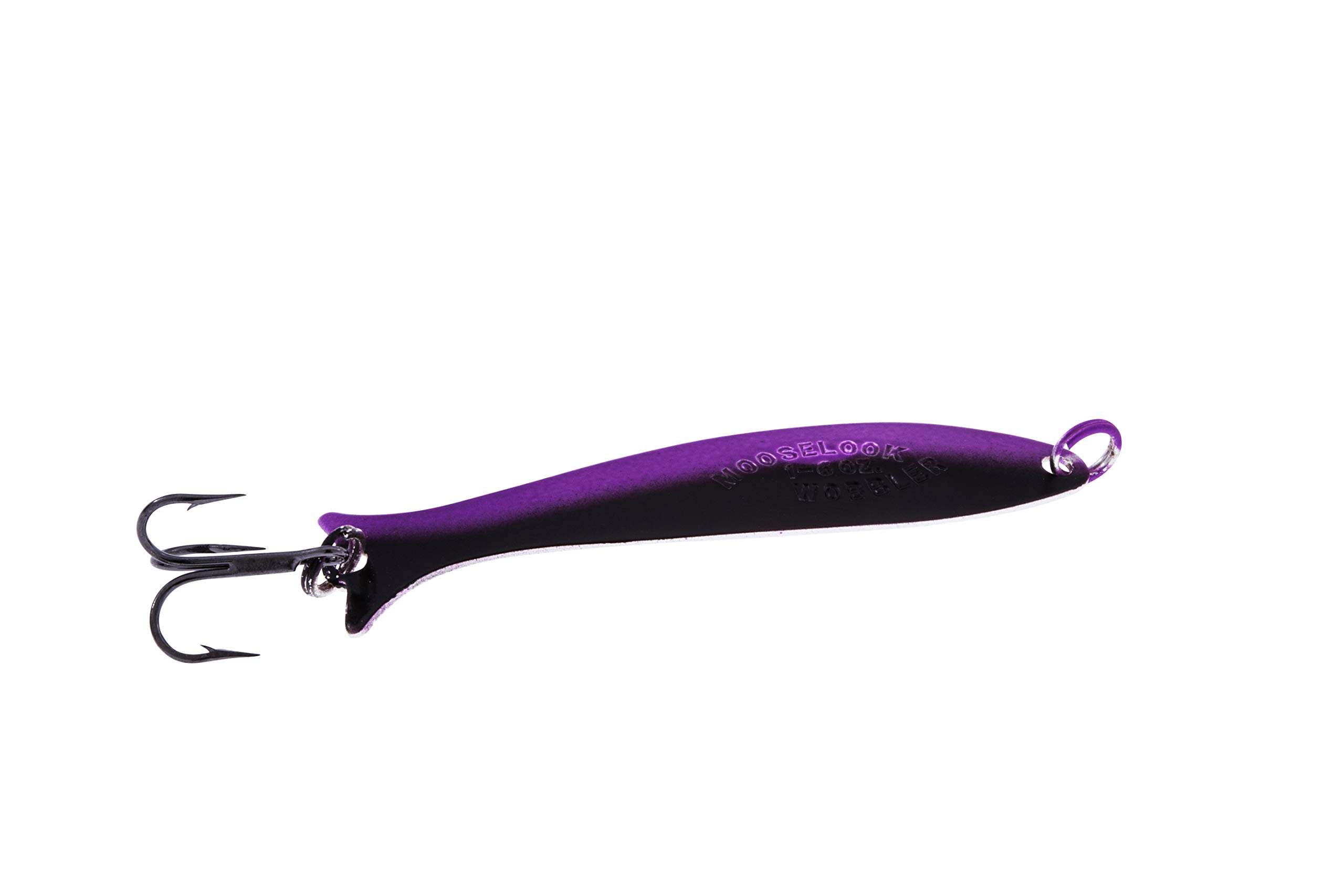Mooselook Wobbler Fishing Lure, Junior - Black & Purple/Silver Back - 16059