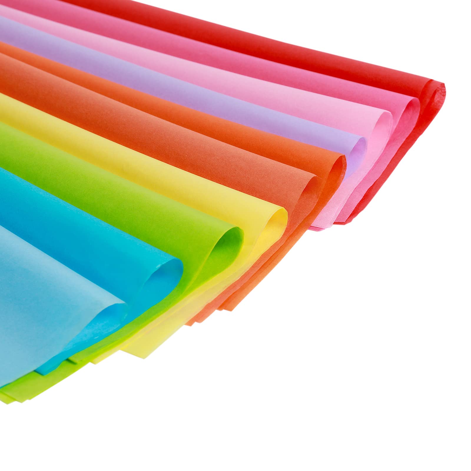 Buy Whaline 100 Sheet 10 Colors Large Tissue Paper Bright Rainbow Wrapping Paper Bulk 20 x 26
