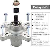 Vista 3 de Parts Camp Conjunto de husillo de cubierta Toro 117-7439 121-0751 117-7268 117-7267 para Exmark Toro TimeCutter SS5000 SS4200 4235 4260 Stens 285-923