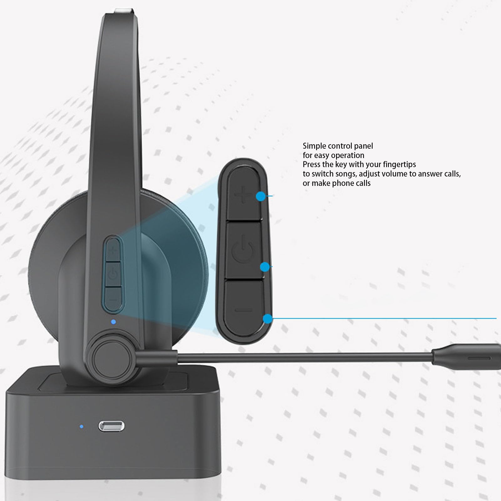 Bewinner Casque Bluetooth 5.4 Trucker avec Micro Antibruit