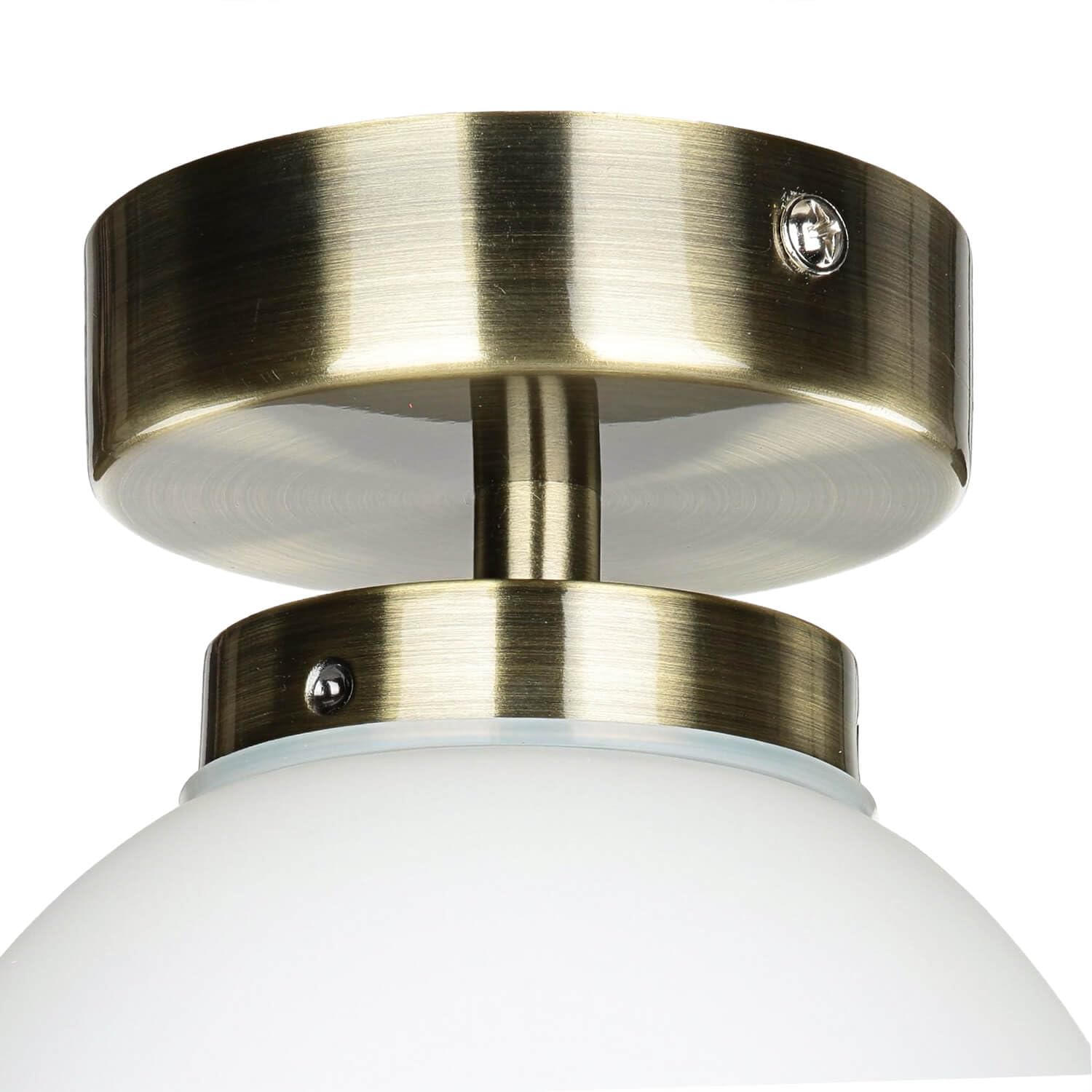 Licht-Erlebnisse Plafoniera da bagno sfera in metallo vetro in ottone 1x G9 variabile bagno corridoio interno lampada da soffitto illuminazione senza tempo compatta