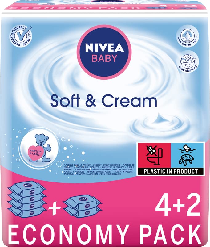 NIVEA Toallitas suaves y cremosas 6 x 63 piezas.