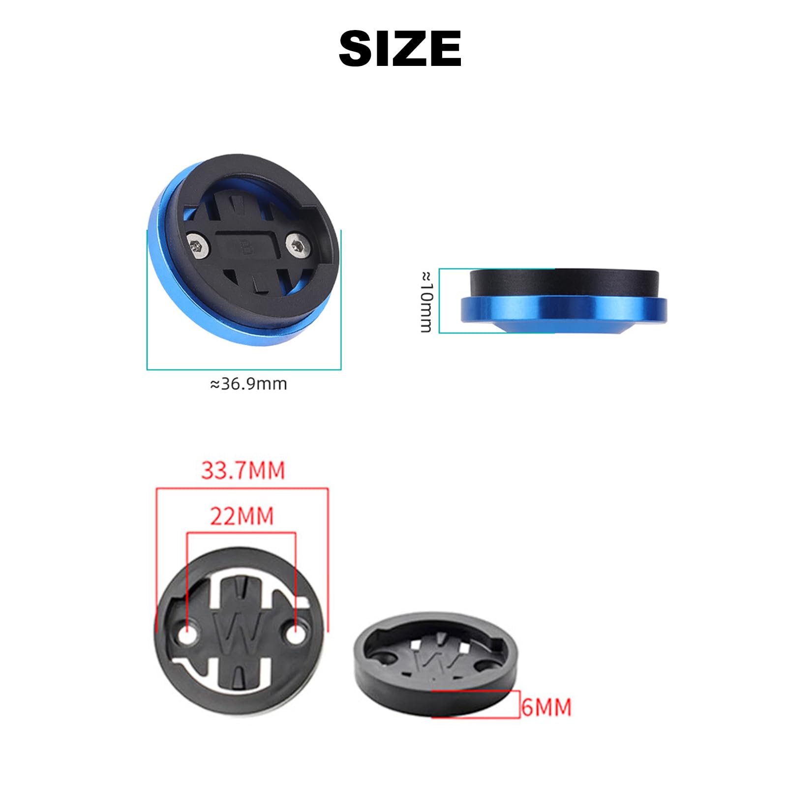 Capuchon De Potence Vélo KMRDND Pour Wahoo Elemnt, Elemnt Roam, Bolt V2, Elemnt Mini - Avec 2 Adaptateurs Inclus