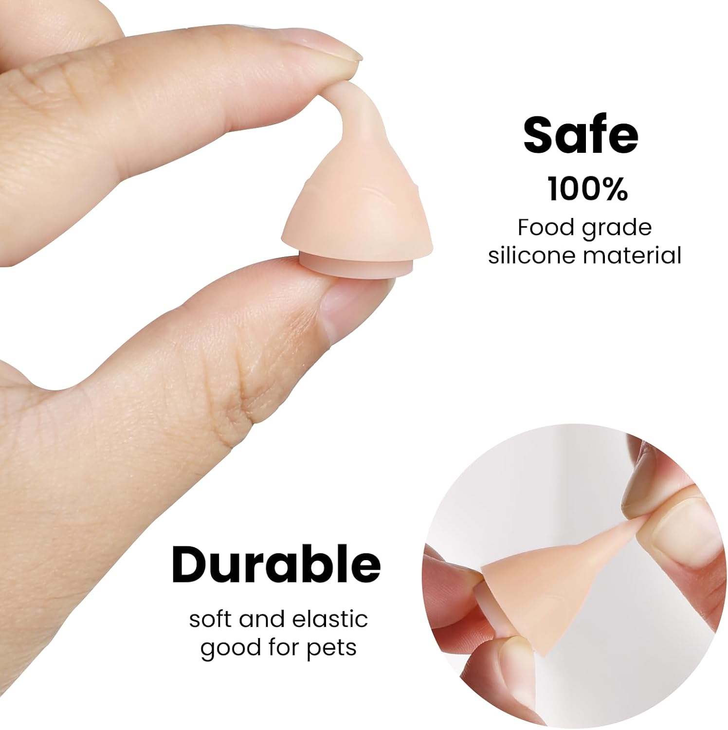 Pack of 5 Pet Feeding Bottle, Reusable Nursing Bottles Kits with Silicone Nipple, Replacement Original Feeding Bottle for Newborn Kittens Puppies Small Cat Dog Animals, Pink Short Nipple