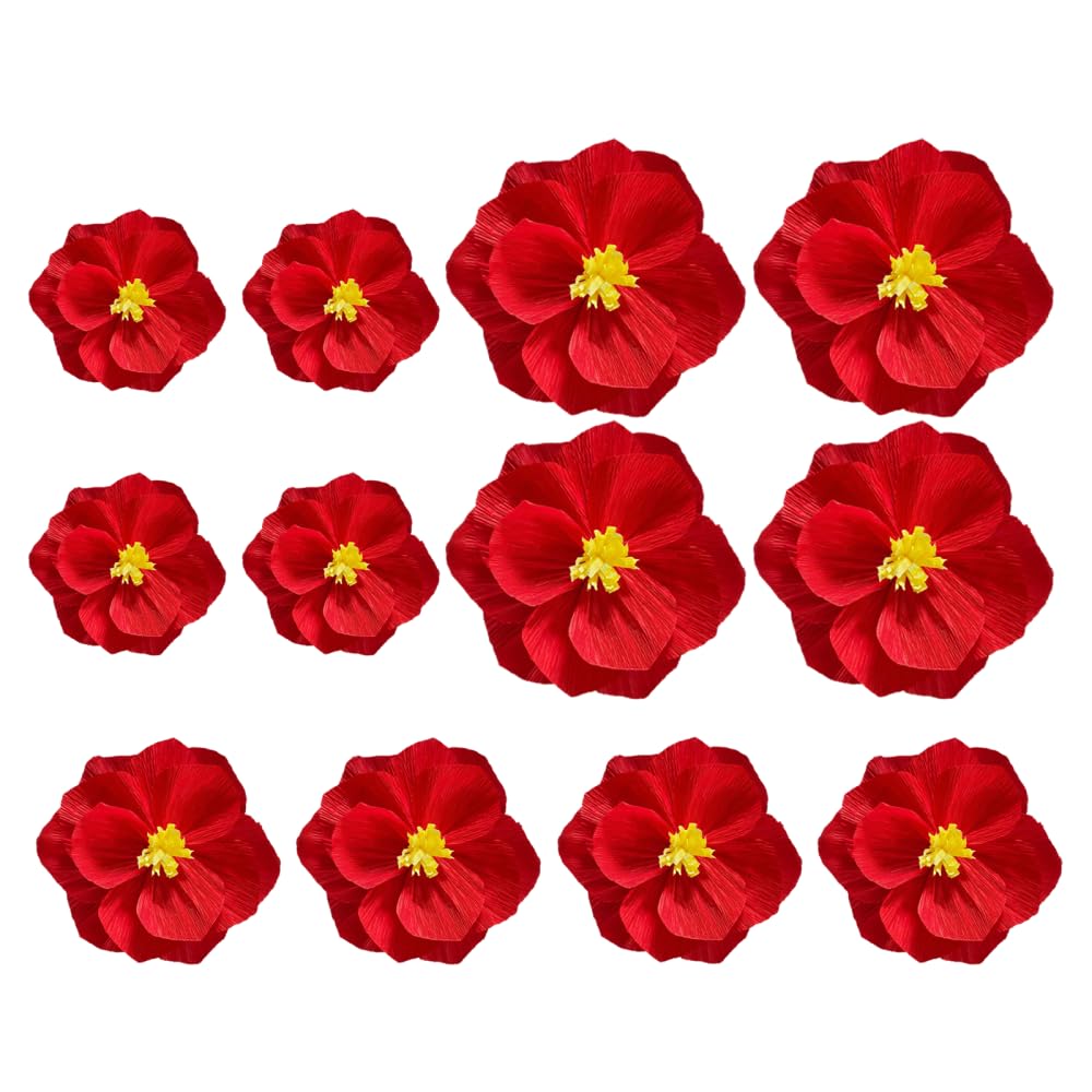 3D Paper Flower Pom Poms for Wedding Backdrop, Home Hanging Decor 12Pcs