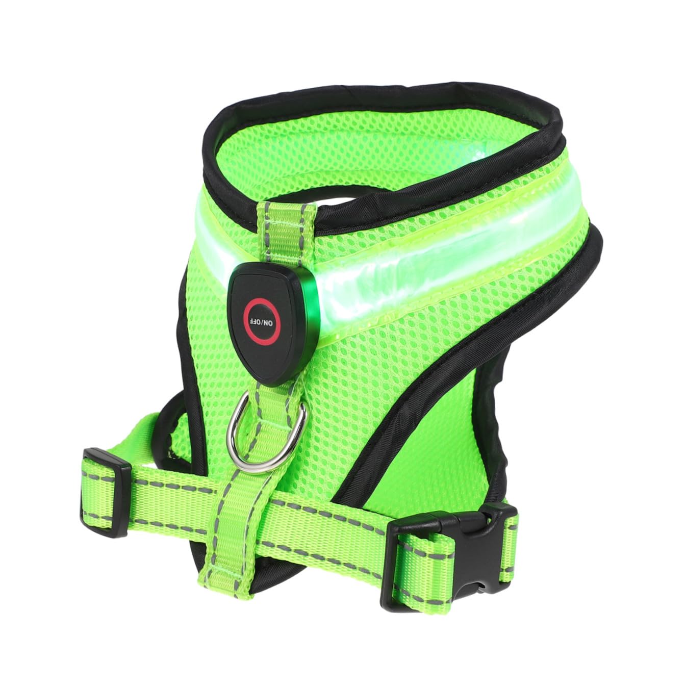 Gilet LED lumineux pour chien rechargeable USB taille M léger