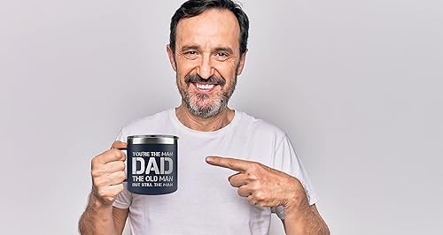 Miniatura 6 de Regalos para papá, taza de café aislada de acero inoxidable de 14 onzas con tapa, regalos de cumpleaños para el día del padre para papá de parte de