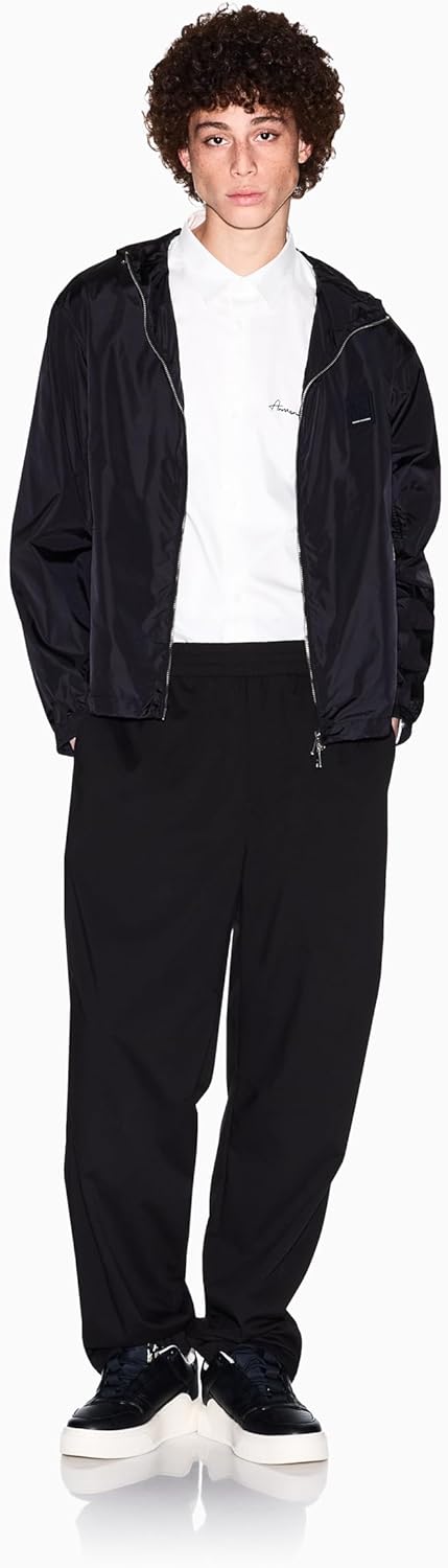 Armani Exchange Men's Long Sleeve Regular Fit Signature Logo Shirt