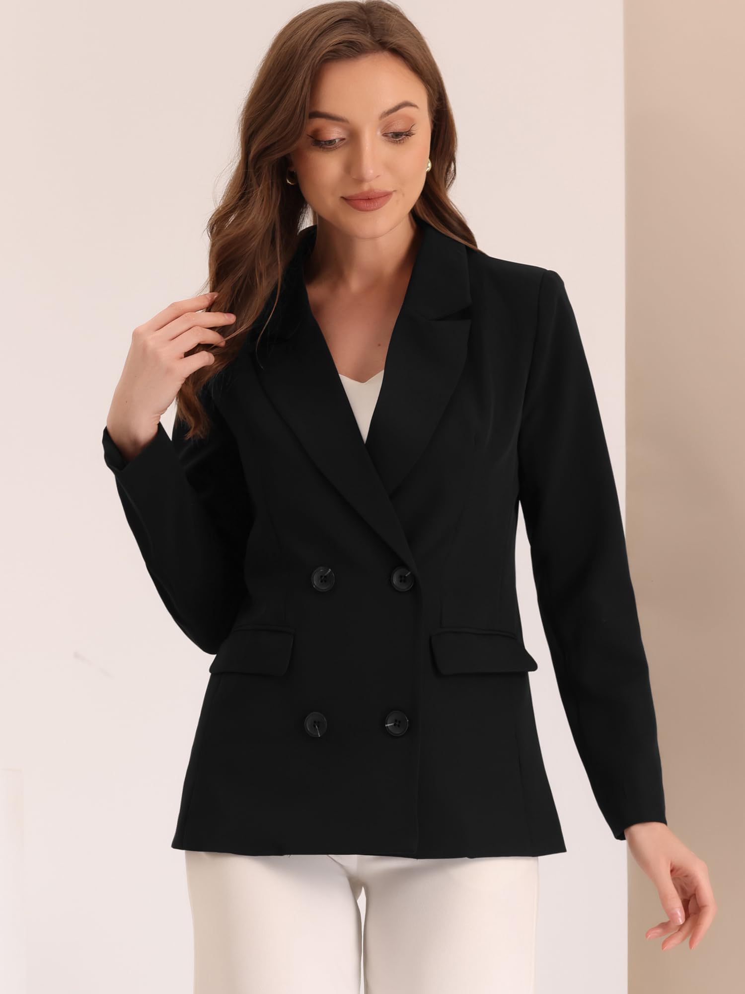Allegra K Plaid Blazer Plaid Blazer Donna