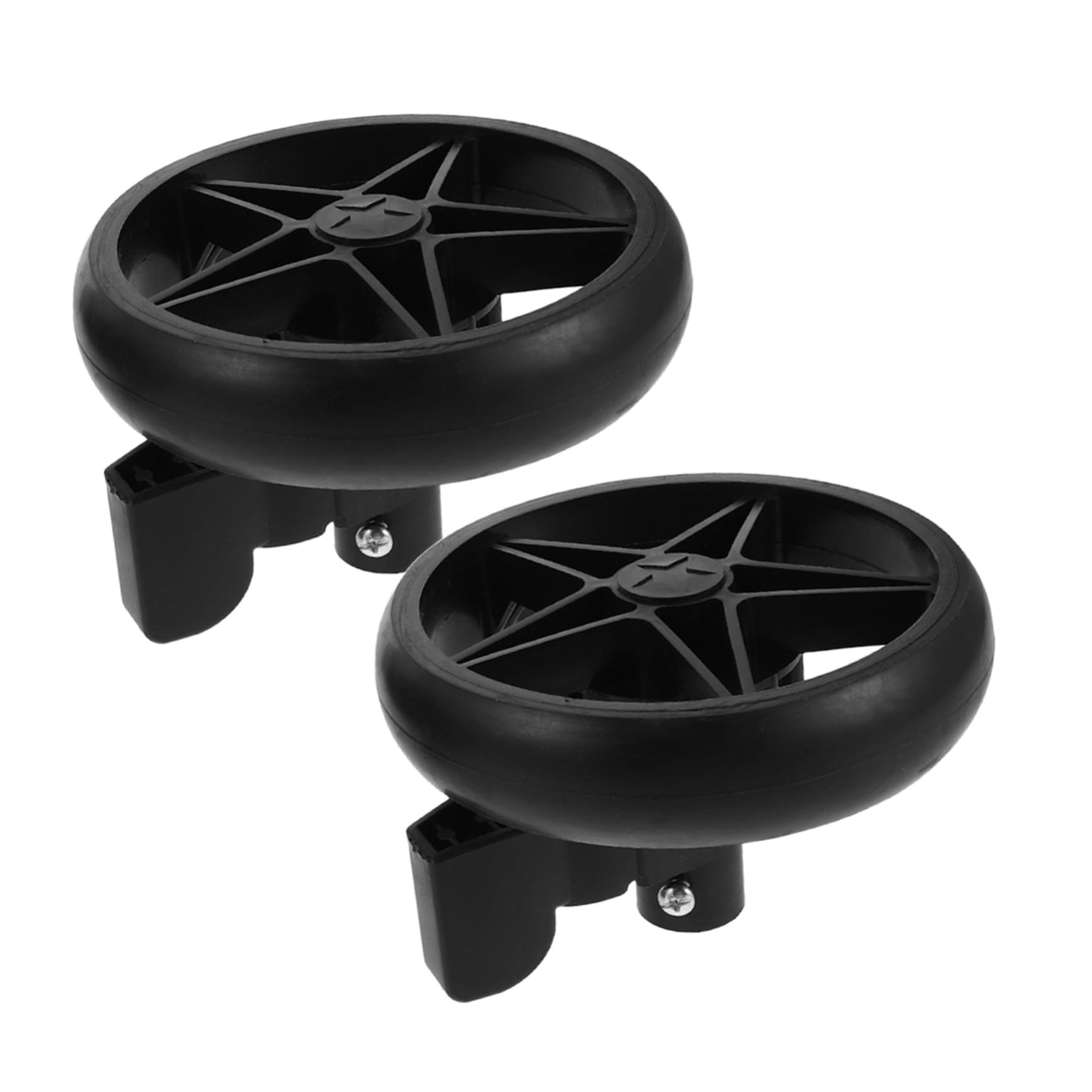 2 Pièces accessoires de poussette roues pivotantes Black