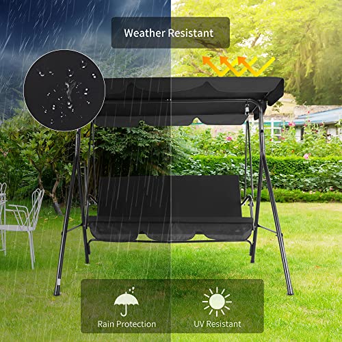 Gartoo SW001 3-Seat Patio Swing Chair,Outdoor Porch Swing thumb #1