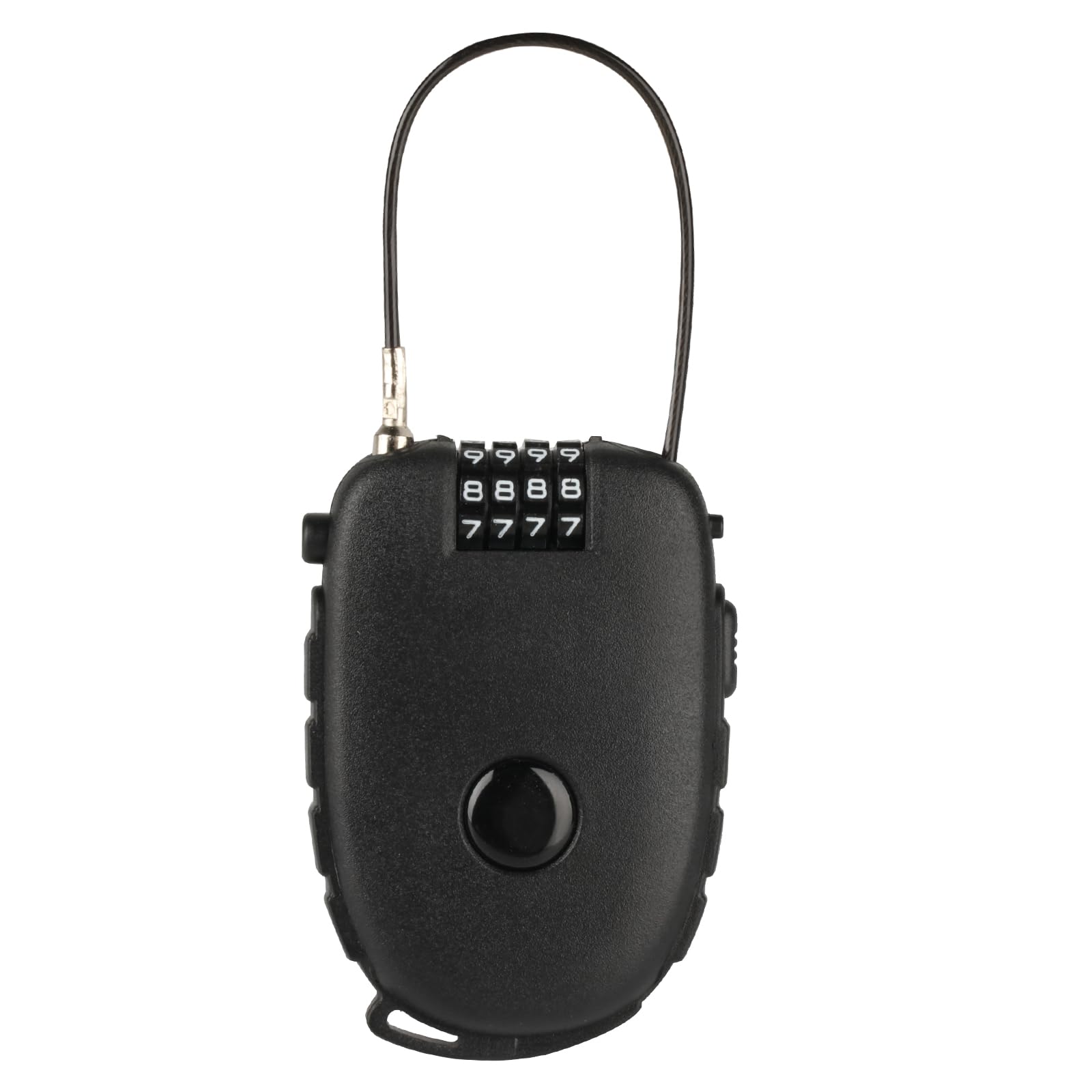 Cable Lock with 4-Digit Combination Lock, Cable Combination Padlocks with 130cm Retractable Cables, for Bike Luggage Helmet Ski Locks