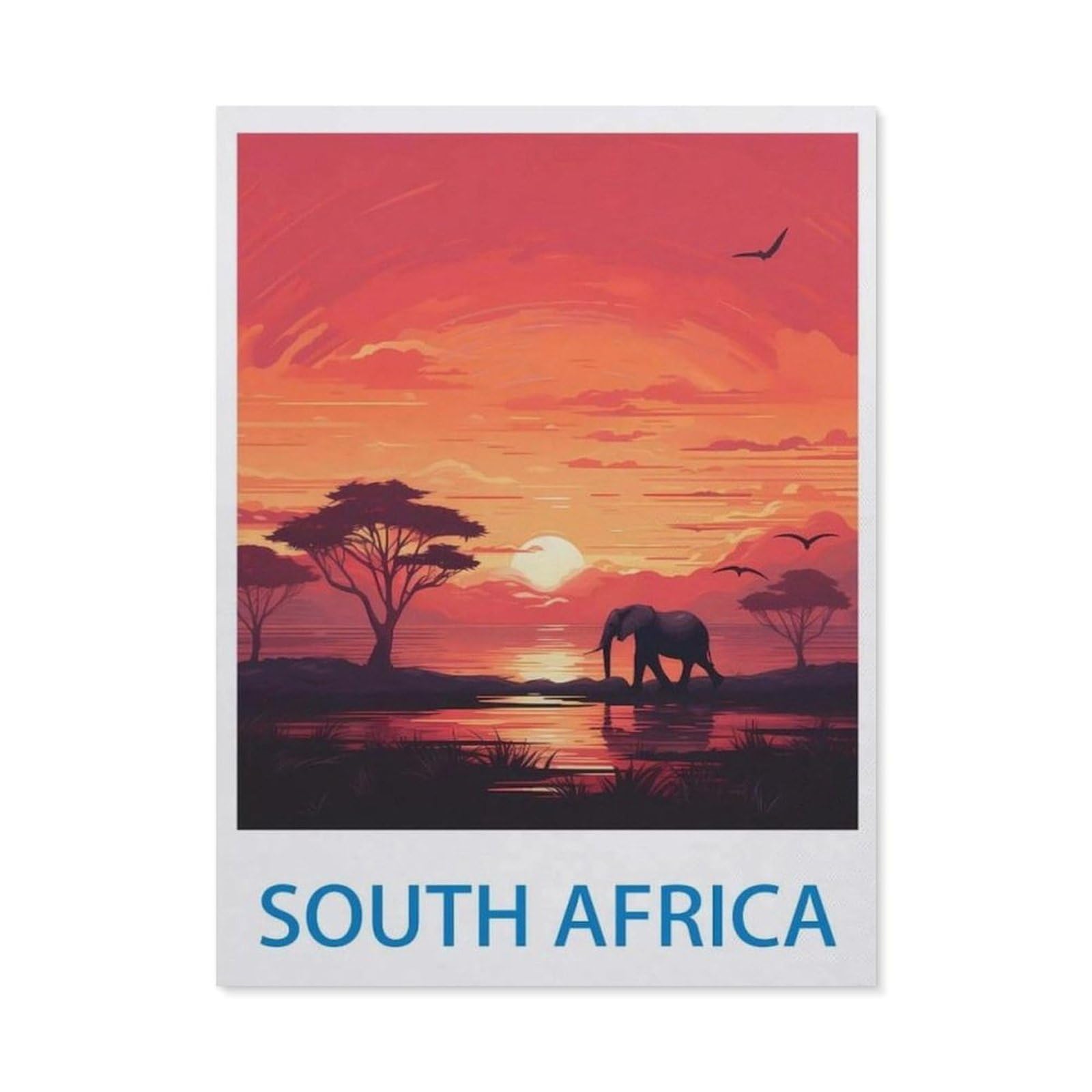 BEAYODKP Diamond Painting Kits for Adults and Kids，South Africa，Full Drill Round Rhinestone Paint with Diamonds（40 x 50 cm/15.74 x 19.68 inches）-CL26