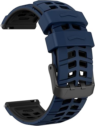 Miniatura 1 de OVERSTEP Correa de silicona de 0.866 in compatible con Garmin Vivoactive 4, Venu 2, Forerunner 265, 255, Samsung Gear S3 Frontire, Galaxy Watch