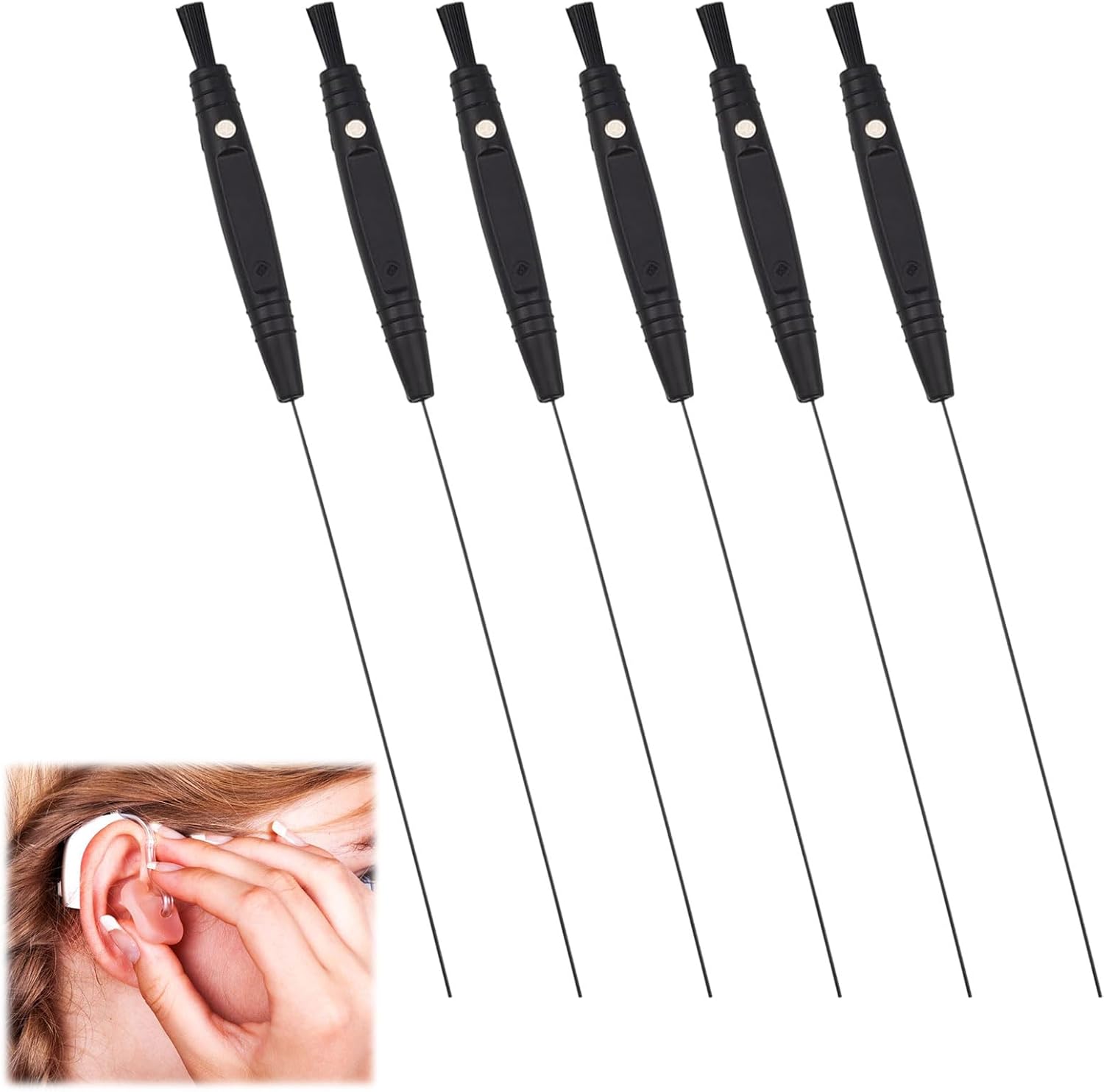 6PCS Hearing Aid Cleaning Wire Multifunctional Hearing Aid Cleaning