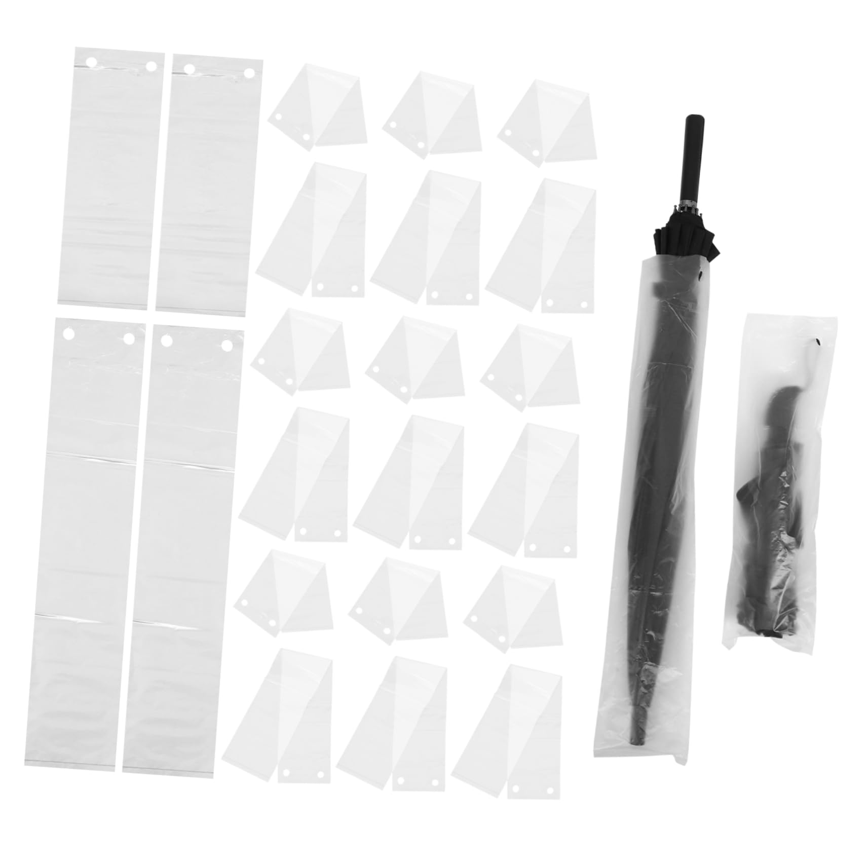 Contenants de pour parapluies contre les sols glissants avec 2000 poches transparentes