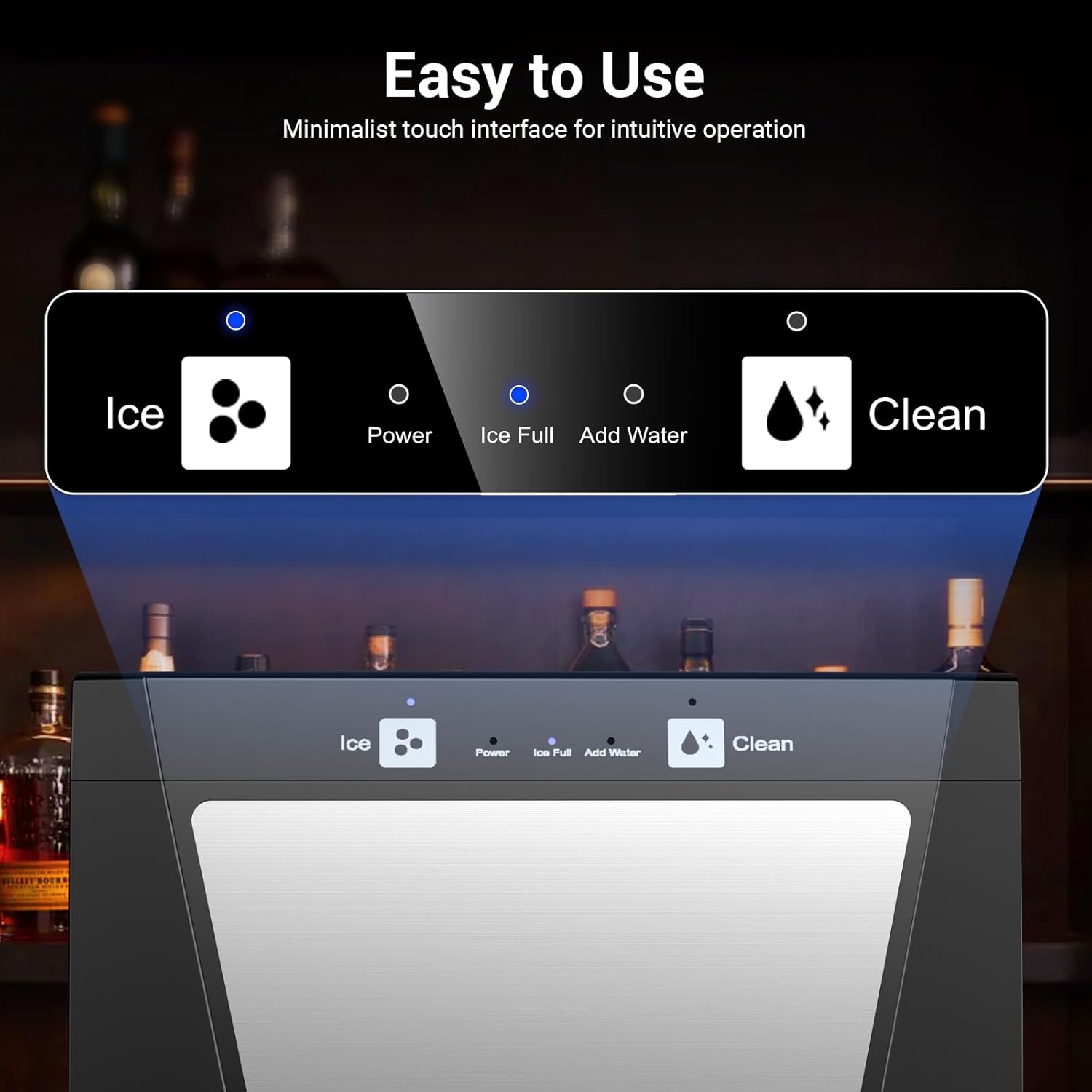 2'' Clear Ice Ball Maker Machine Countertop, 2pcs Ice Spheres in 40-60mins, Self-Cleaning, Clear Sphere Ice Maker for Whiskey, Bourbon & Cocktails