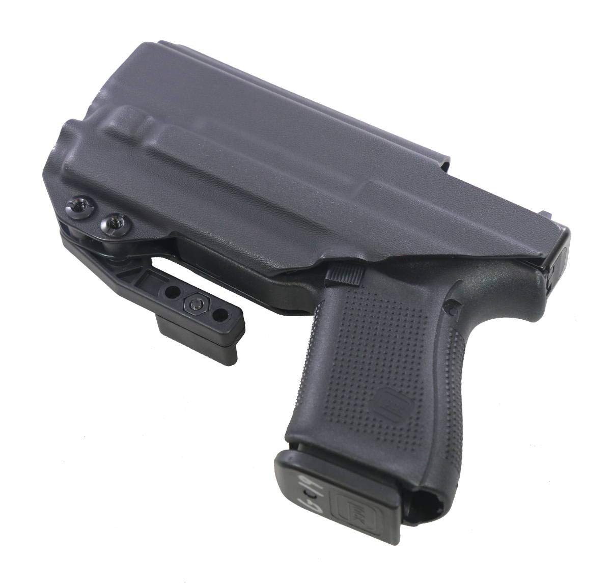 FDO Industries IWB Kydex Holster Compatible with Glock 19 23 32 w/Olight PL Mini 2 The Paladin Series -Made in USA- (Black)