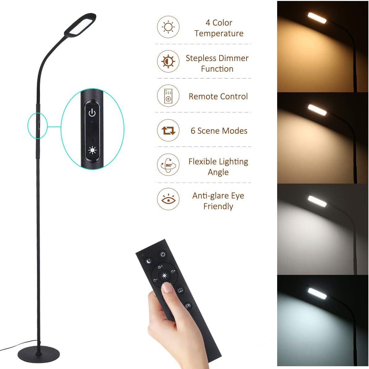 lampada da terra dimmerabile per ufficio