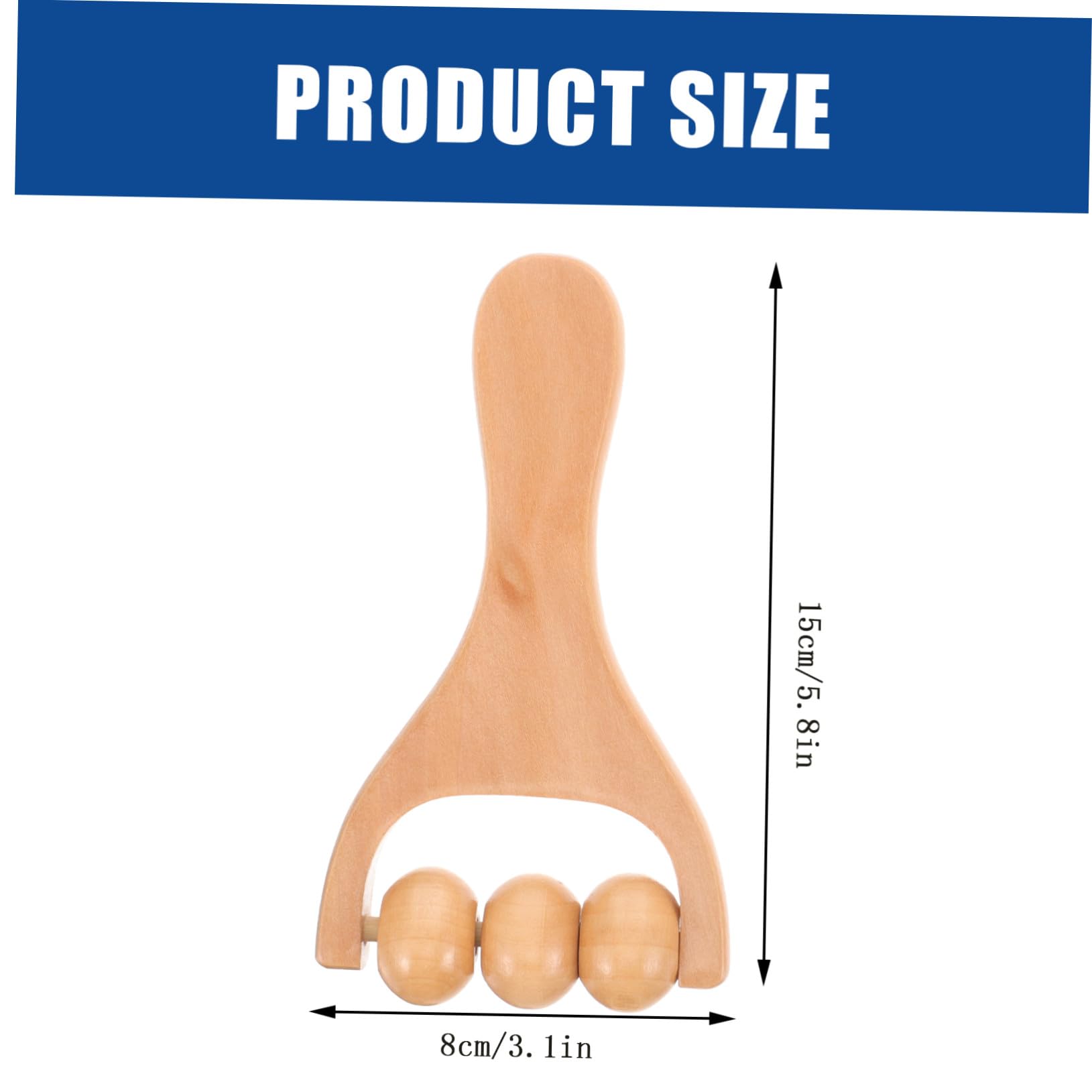 Rodillo de Masaje de Madera para Cuello y Piernas, 2 Piezas Superficie Lisa y Diseño Ergonómico, Adecuado para Uso Diario y Relajación mientras Ves Televisión