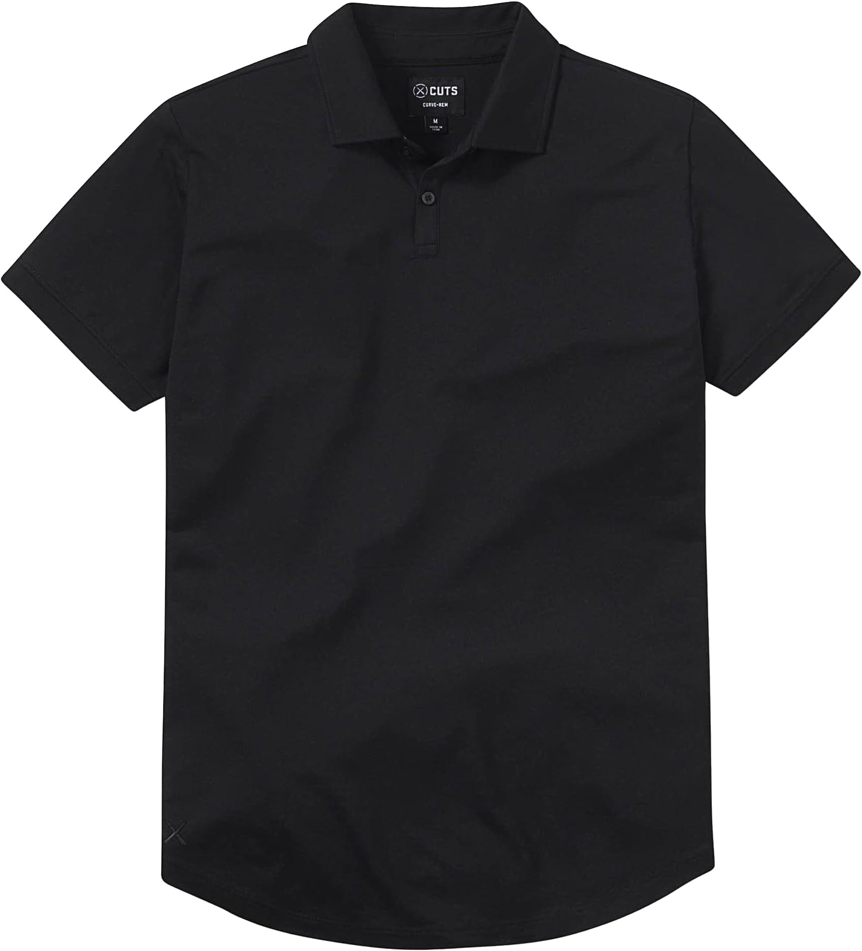 Clothing Men's Premium PYCA Pro Stretch AO Short Sleeve Polo Shirt | Classic Golf Shirts | Curve Hem, Button Collar