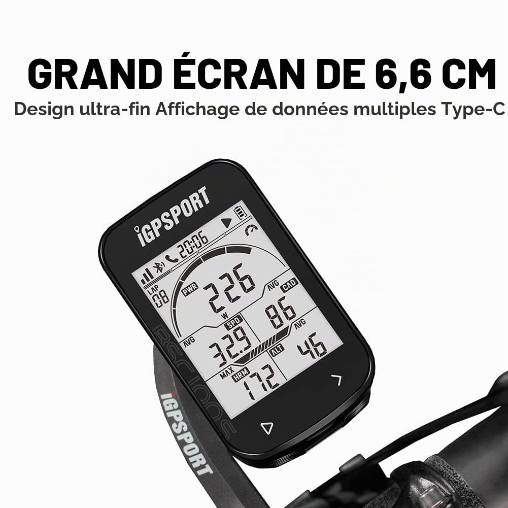 iGPSPORT Compteur kilométrique GPS Ant+ Ordinateur sans Fil Vélo 40 Heures Autonomie Batterie