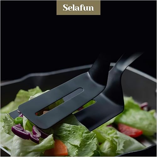 Miniatura 6 de Pinzas de cocina para carne, pinzas para pan, pinzas de doble espátula de 10 pulgadas, pinza para pizza, abrazadera de acero inoxidable,