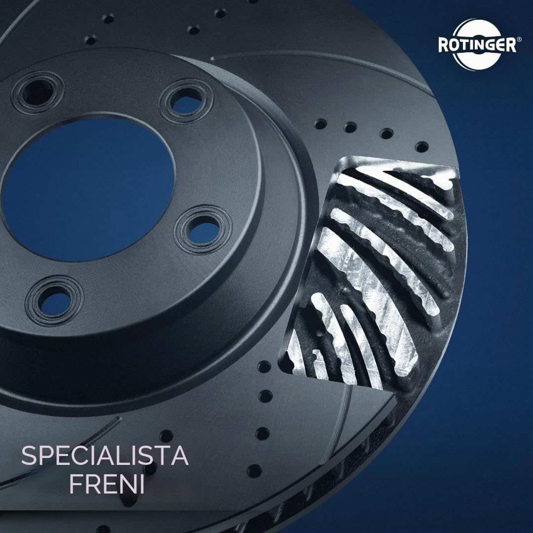 ROTINGER Rotori disco freno (asse anteriore, Set di 2 pezzi) Con rivestimento anticorrosione, RT 2938-GL T5