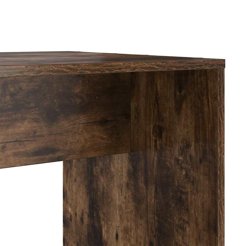 vidaXL Scrivania Rovere fumé 138,5 x 55 x 143 cm Legno ingegnerizzato