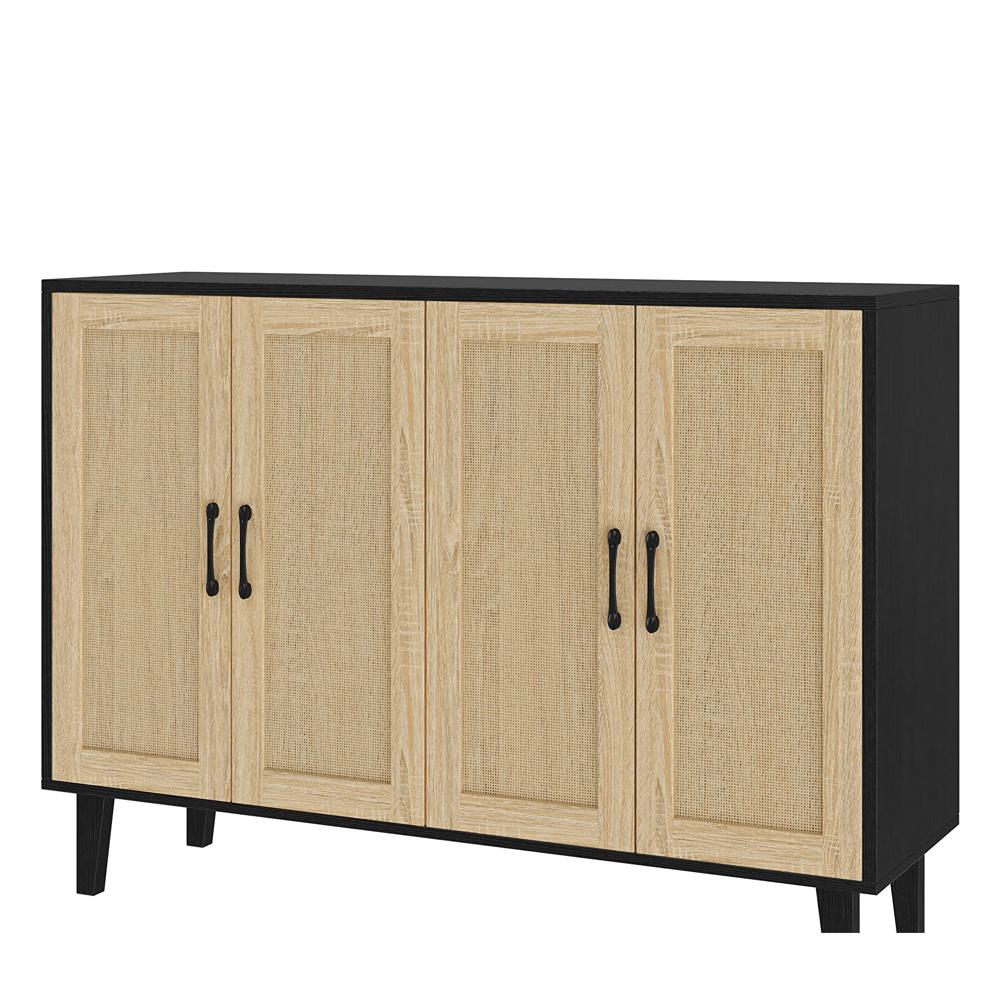 Amazon.com: Panana Buffet Storage Cabinet with Rattan Decorating 4