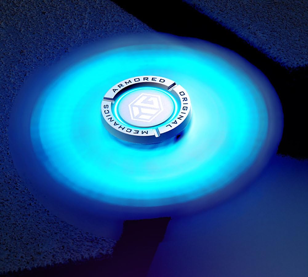 Anti Ansia Luminosa Punta delle Dita Giroscopio Mano Spinner, Sensoriale Fidget Giocattolo per Alleviare lo Stress, Noia, ADHD e Autismo (B,Verde)