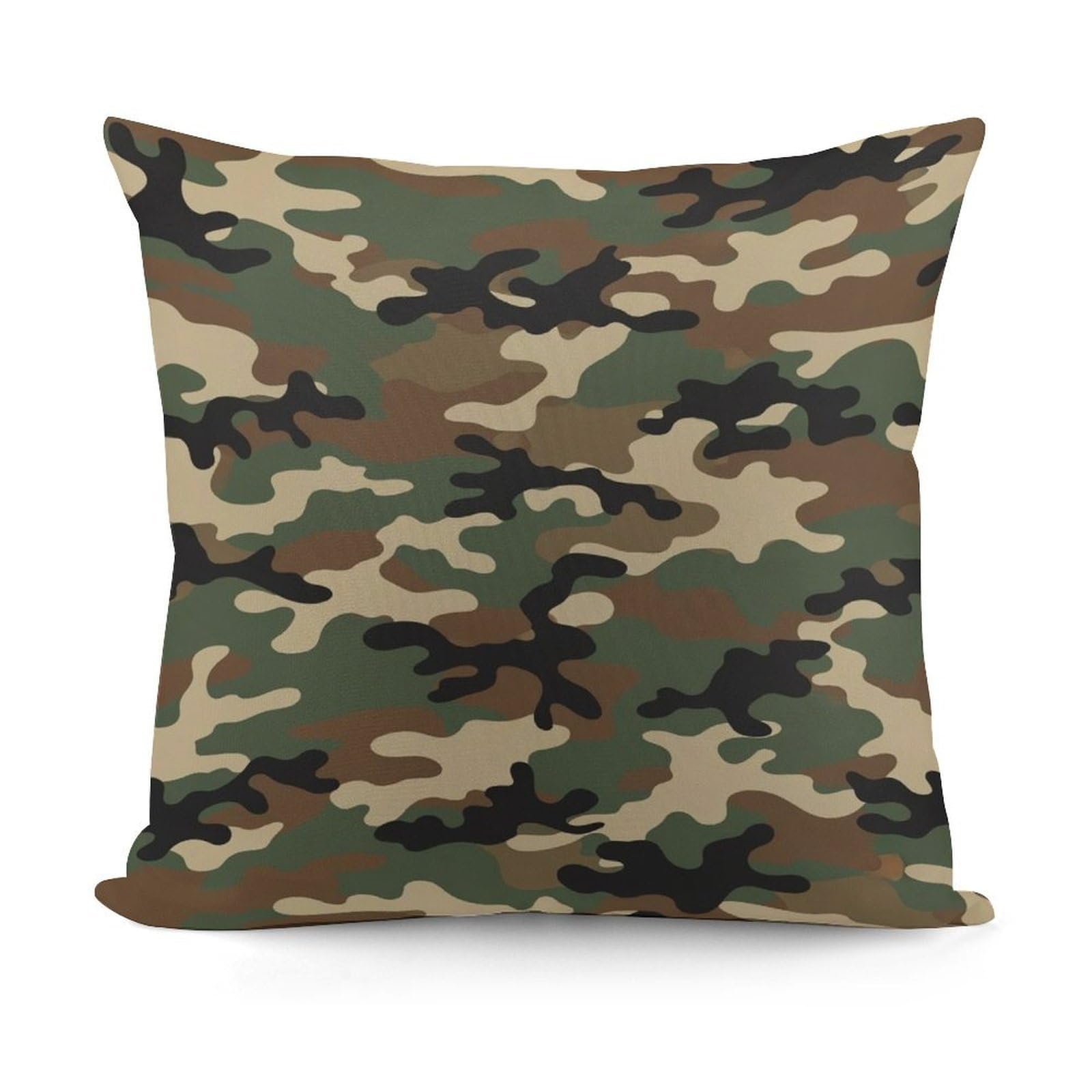 Smazdfxx Picture(303) Fashion Decorative Throw Pillow Covers Couch Cushion Case Soft Dark Brown Camouflage Pillowcases For All Seasons