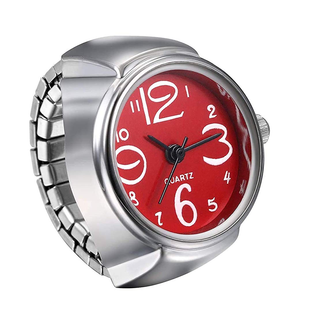 Yellow Chimes Rings for Women Stainless Steel Red Dial Analog Watch Ring Stretchable Ring Watch for Women and Girls. (B091CJG4ST) Amazon Price History, Amazon Price Tracker