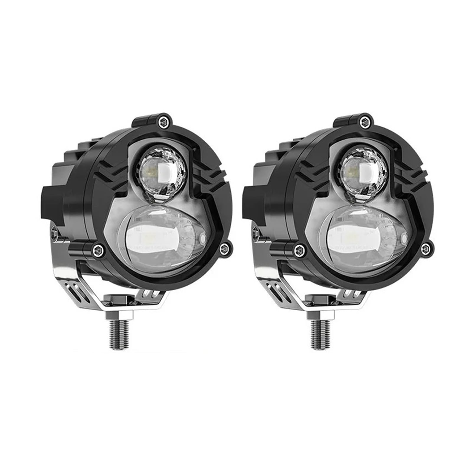 Faros de carretera moto LED doble color para barcos y vehículos todoterreno 7
