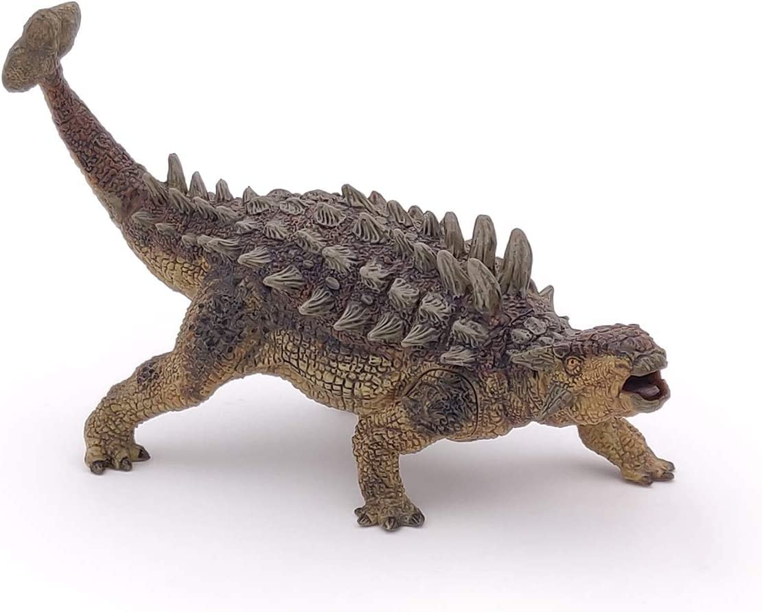 BAREPEPE Realistic T Rex Dinosaur Animal Figure for Kids Real Textured Dinosaurs Toy (Brown Ankylosaurus (8F))