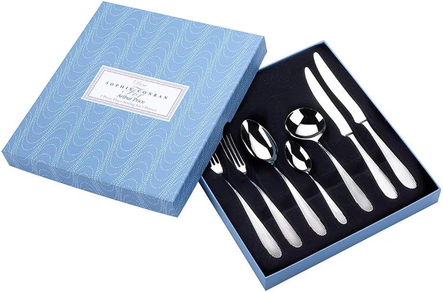 Sophie Conran for Arthur Price Sophie Conran Dune 7 Piece Place Seting, Stainless Steel, 27 x 25 x 3 cm