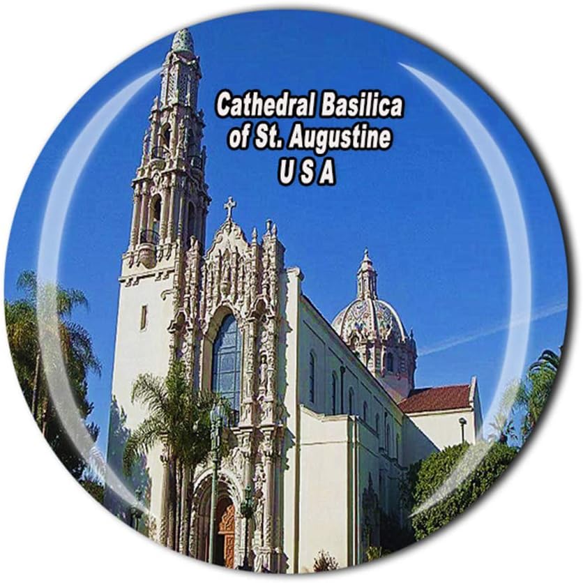 MUYU Magnet Cathedral Basilica of St. Augustine Florida USA America Fridge Souvenir Crystal ic Sticker