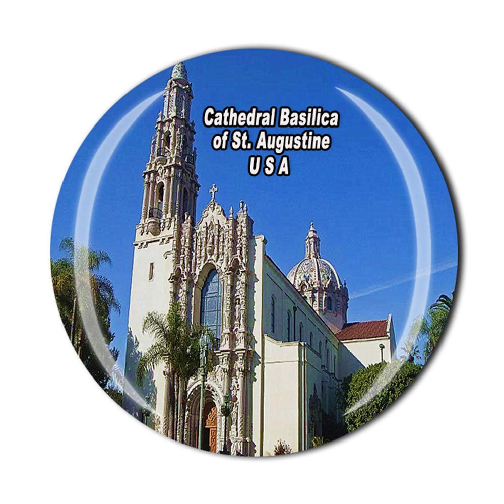 MUYU Magnet Cathedral Basilica of St. Augustine Florida USA America Fridge Souvenir Crystal ic Sticker