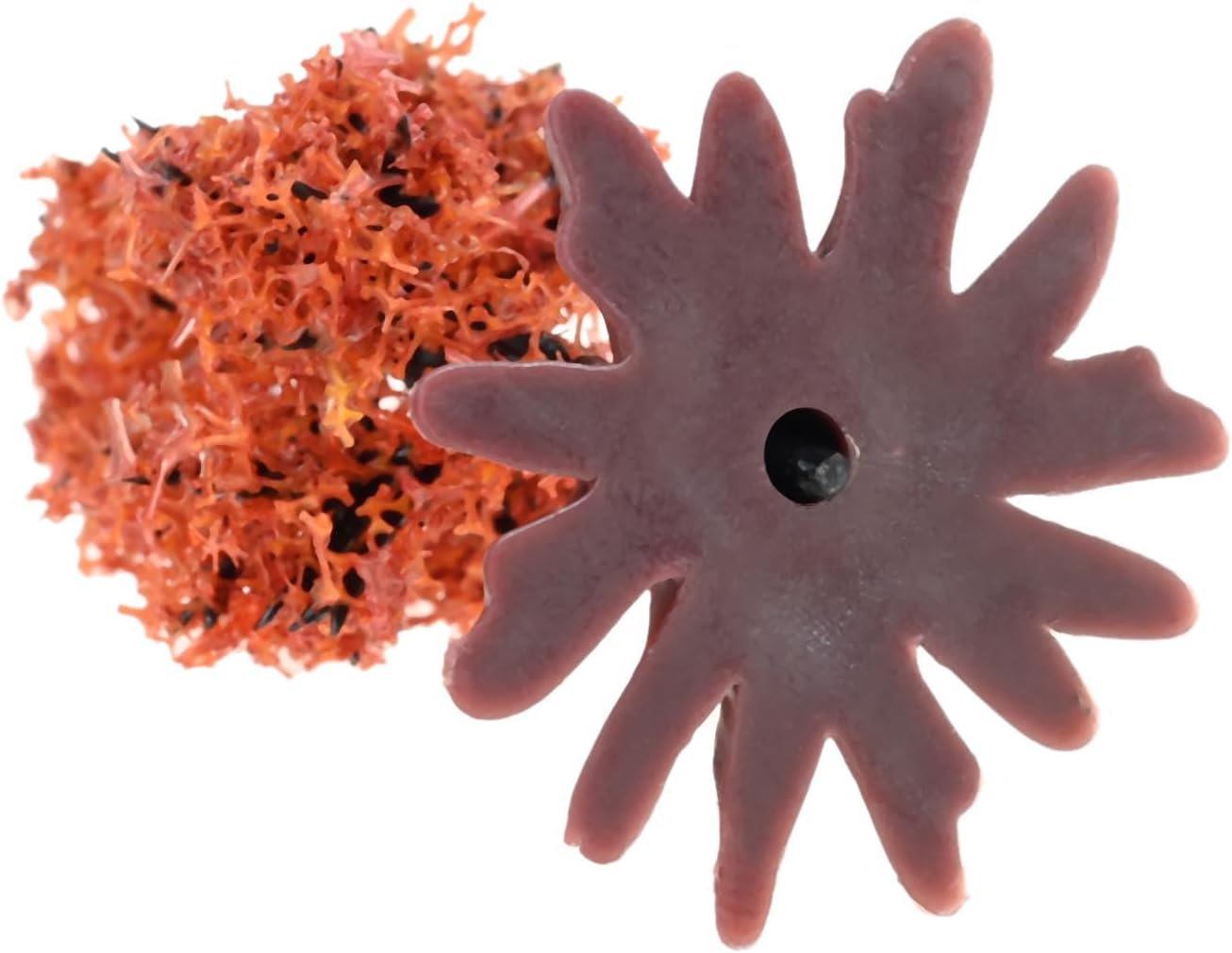 dophee 16 Pcs Miniature Model Trees with Base Fake Artificial Trees Scenery Railroad Decoration Building Train Landscape Accessories DIY Diorama Garden, Red - Image 3