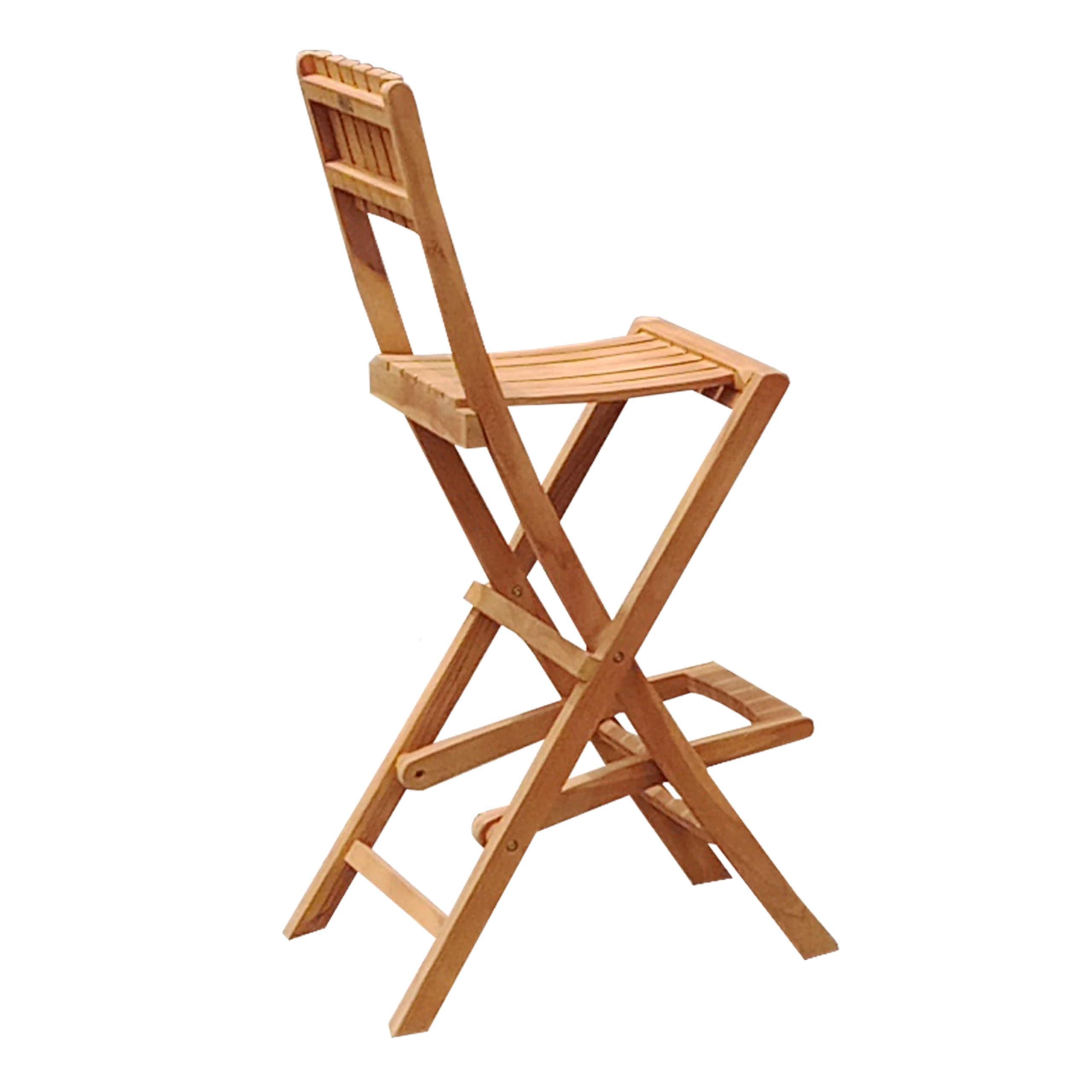 AXI Bruno Ensemble De Tabourets De Bar Pliables en Bois De Teck, 2 Pièces | 2 Chaises De Bar pour L'Extérieur/Le Jardin – Capacité De Charge Maximale De 100 Kg